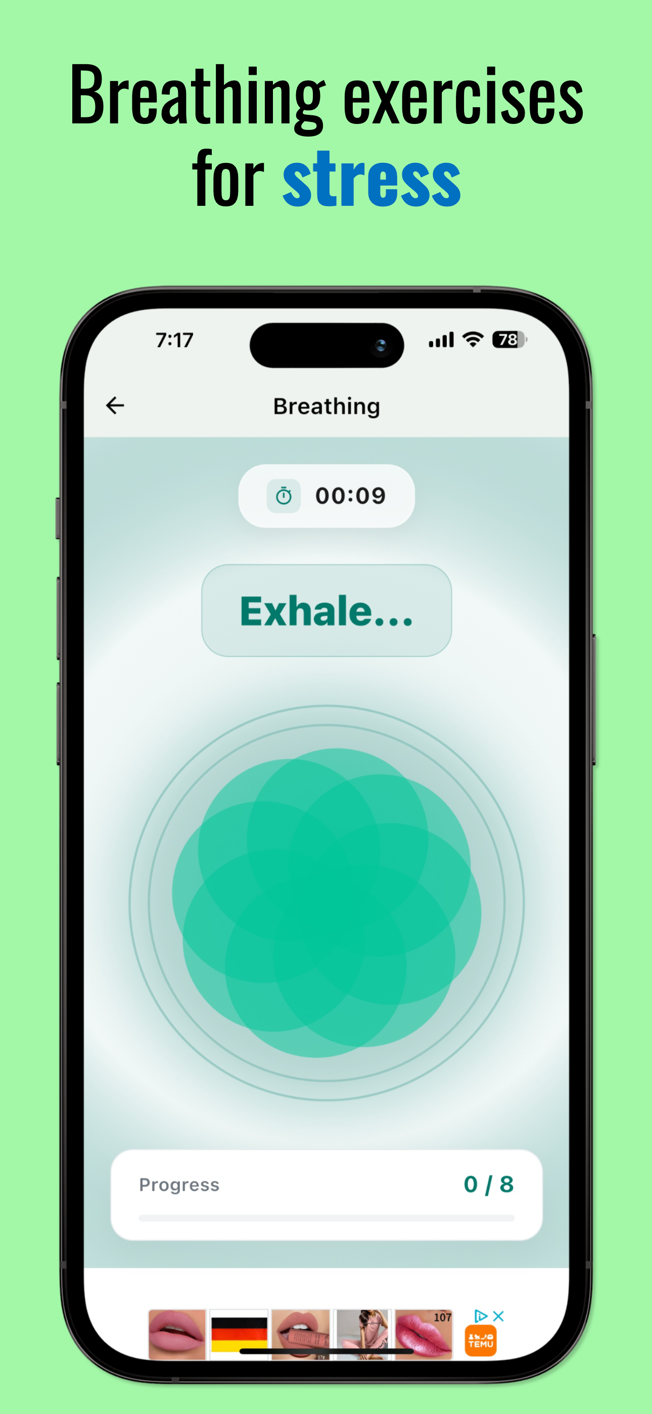 Nature Unlock app interface 4
